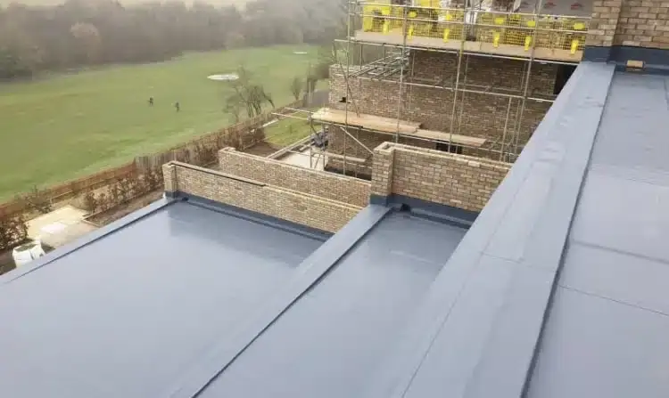 Millgate Balcony Terraces: completed roof