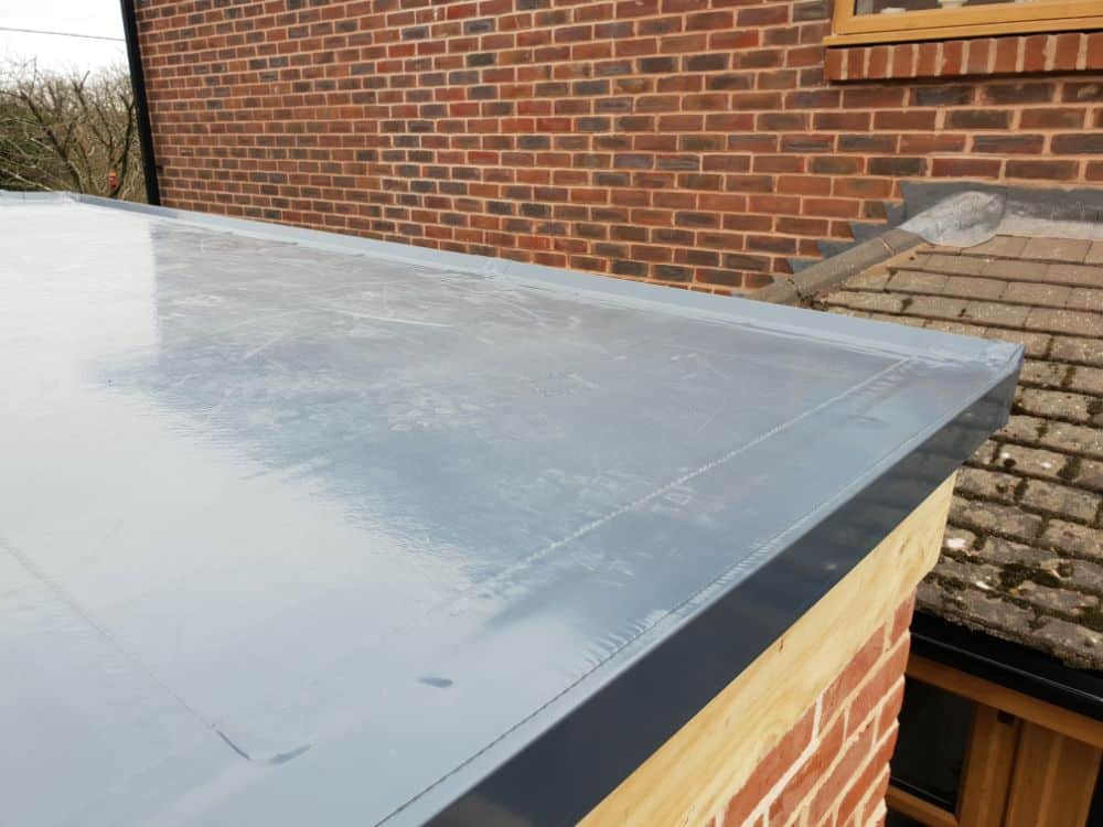 A flat roof that has been serviced by our trained professionals.