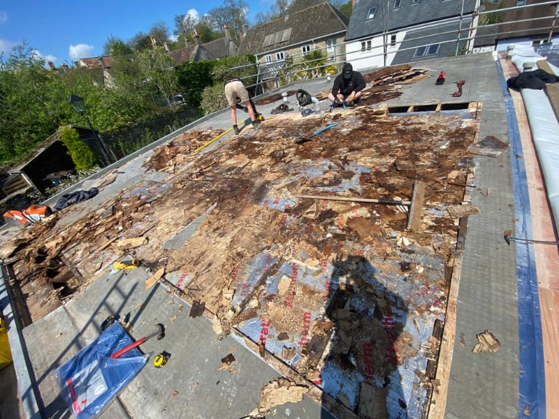 flat roofing construction work Gold Street